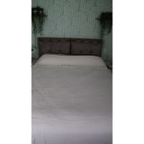 AQUATOLIA Müslin Çift Kişilik Battal Boy Yatak Örtüsü - Pike - 220/260 - Krem - 220 x 260 cm