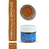AquaX Natural Bronze Krem Allık 10 ml - Taze Ve Doğal Bir Görünüm Için Allık