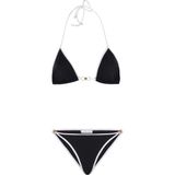 Aquella Biye Detaylı Aksesuarlı Siyah Bikini Takım - 38