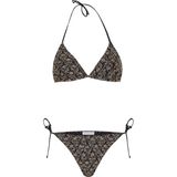 Aquella Gold Işleme Örme Üçgen Bikini Takım - Siyah - 38