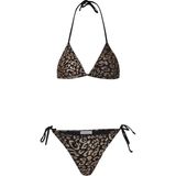 Aquella Gold Leopar Desen Siyah Bikini Takım - 36
