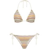 Aquella Triko Renkli Üçgen Bikini Takım - 40 - Çok Renkli