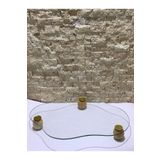 Aquıver HOME EĞRİ DEKORATİF CAM TEPSİ AHŞAP TOP AYAKLI STANT