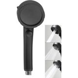 Aqustream Deluxe Siyah 3 Fonksiyonlu Aç Kapa Düğmeli Banyo Musluk Başlığı Su Tasarruflu