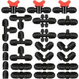 Aquzhou 25 adet 1/2 inç damla sulama bağlantı parçaları kiti, 1/2 '' damla hattı anti-damla dikenli kilitli somun konnektörleri damla sulama sistemi için 1/2 inç damla sulama boru