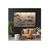 Ar Ajans Kanvas Tablo At Arabası Süren Kanatlı Melek Sepya Hermes Tanrı Duvar Rölyef Heykel Kanvas Tablo Art00168 50 X 70