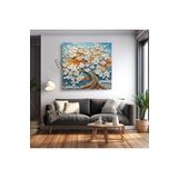 Ar Ajans Kanvas Tablo Çiçek Ağacının Melodisi Ağaç Salon Ofis Koridor Dekoratif Kanvas Tablo 40 X 40