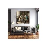Ar Ajans Kanvas Tablo Derin Sohbet Eskilerin Yansıması Salon Oturma Koridor Dekoratif Kanvas Tablo 60 X 60