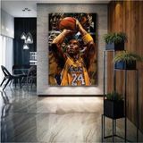 AR AJANS KANVAS TABLO Kobe Bryant Black Mamba Lakers Taraftar Basketbol Nba Kanvas Tablo ART00139 - 70 x 100 - Çok Renkli