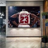 AR AJANS KANVAS TABLO Michael Jordan Art Chicago Bulls Basketbol Nba Beyaz Forma Yirmi Üç Numara Kanvas Tablo AR030159 - 70 x 100 - Karışık