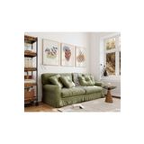 Ar Ajans Kanvas Tablo Modern Yeşillik Boho Soyut Çerçeve Görünümlü 3'Lü Set Tablo 20 X 30