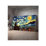 Ar Ajans Kanvas Tablo The Starry Night "Yıldızlı Gece" Vincent Van Gogh Tasarım Dekoratif Kanvas Tablo 40 X 60