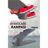 Ar Armese 10 Adet Ayakkabı Rampası Ayakkabı Düzenleyici Organizer Antrasit