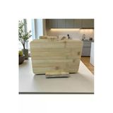 Ar Armese 4 Parça Ayaklı Bambu Kesme Tahtası Seti 28 Cm Sebze, Et, Peynir, Balık İçin Doğal Ve Hijyenik Sunum