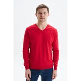 AR-MA Arma Erkek Slim Fit Basic V Yaka Triko Kazak K9kro0852 Kırmızı