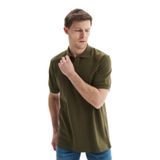 Ar-ma Erkek Battal Büyük Beden Polo Yaka Tişört Regular Fit%100 Pamuk Pike Basic Y29374870302 Haki-H1