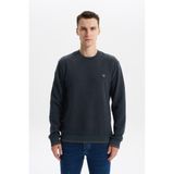 Ar-ma Erkek Bisiklet Yaka Sweatshirt Basic Baskisiz Cepsiz Örme Kumaş Regular Fit%65 Pamuk%35 Polyester 30/2 Karbon Firçali Selanik K30124699002 Gri-G3