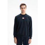 Ar-ma Erkek Bisiklet Yaka Sweatshirt Basic Baskisiz Cepsiz Örme Kumaş Regular Fit%75 Pamuk%25 Polyester 30/1 3 İplik Şardonsuz K26124601401 Lacivert-L1