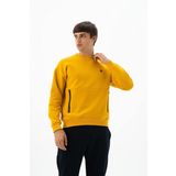 Ar-ma Erkek Bisiklet Yaka Sweatshirt Basic Baskisiz Yandan Fermuar Cepli Örme Kumaş Regular Fit%70 Pamuk%30 Polyester 30/1 Şardonlu Üç İplik K24124909401 Hardal Sarısı-H1