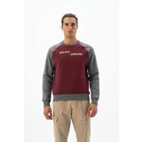 Ar-ma Erkek Bisiklet Yaka Sweatshirt Yazi Baskili Cepsiz Örme Kumaş Büyük Beden%70 Pamuk%30 Polyester 30/1 Şardonlu Üç İplik K24124884401 Bordo-B1