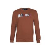 Ar-ma Erkek Bisiklet Yaka Sweatshirt Yazi Baskili Cepsiz Örme Kumaş Regular Fit%70 Pamuk%30 Polyester 30/1 Şardonlu Üç İplik K21124907401 Kahverengi-K2