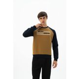 Ar-ma Erkek Bisiklet Yaka Sweatshirt Yazi Baskili Cepsiz Örme Kumaş Regular Fit%70 Pamuk%30 Polyester 30/1 Şardonlu Üç İplik K24124908701 Kahverengi-K3