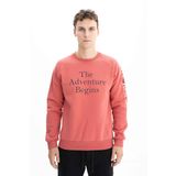 Ar-ma Erkek Bisiklet Yaka Sweatshirt Yazi Baskili Cepsiz Örme Kumaş Regular Fit%70 Pamuk%30 Polyester 30/1 Şardonlu Üç İplik K26124600001 Pembe-P11
