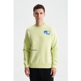 Ar-ma Erkek Bisiklet Yaka Sweatshirt Yazi Baskili Cepsiz Örme Kumaş Regular Fit%70 Pamuk%30 Polyester 30/1 Şardonlu Üç İplik K28124602001 Yeşil-Y4