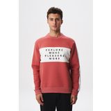 Ar-ma Erkek Bisiklet Yaka Sweatshirt Yazi Baskili Cepsiz Örme Kumaş Regular Fit%70 Pamuk%30 Polyester 30/1 Şardonlu Üç İplik K28124602601 Pembe-P11