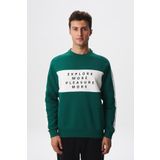 Ar-ma Erkek Bisiklet Yaka Sweatshirt Yazi Baskili Cepsiz Örme Kumaş Regular Fit%70 Pamuk%30 Polyester 30/1 Şardonlu Üç İplik K28124602601 Yeşil-Y10