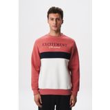 Ar-ma Erkek Bisiklet Yaka Sweatshirt Yazi Baskili Cepsiz Örme Kumaş Regular Fit%70 Pamuk%30 Polyester 30/1 Şardonlu Üç İplik K28124602701 Pembe-P11