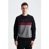Ar-ma Erkek Bisiklet Yaka Sweatshirt Yazi Baskili Cepsiz Örme Kumaş Regular Fit%70 Pamuk%30 Polyester 30/1 Şardonlu Üç İplik K28124602701 Siyah-S1