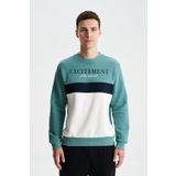 Ar-ma Erkek Bisiklet Yaka Sweatshirt Yazi Baskili Cepsiz Örme Kumaş Regular Fit%70 Pamuk%30 Polyester 30/1 Şardonlu Üç İplik K28124602701 Yeşil-Y6
