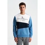 Ar-ma Erkek Bisiklet Yaka Sweatshirt Yazi Baskili Cepsiz Örme Kumaş Regular Fit%70 Pamuk%30 Polyester 30/1 Şardonlu Üç İplik K28124602801 Mavi-M2