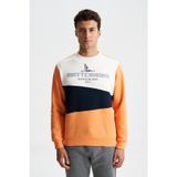 Ar-ma Erkek Bisiklet Yaka Sweatshirt Yazi Baskili Cepsiz Örme Kumaş Regular Fit%70 Pamuk%30 Polyester 30/1 Şardonlu Üç İplik K28124602801 Turuncu-T1