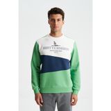 Ar-ma Erkek Bisiklet Yaka Sweatshirt Yazi Baskili Cepsiz Örme Kumaş Regular Fit%70 Pamuk%30 Polyester 30/1 Şardonlu Üç İplik K28124602801 Yeşil-Y1