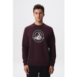 Ar-ma Erkek Bisiklet Yaka Sweatshirt Yazi Baskili Cepsiz Örme Kumaş Regular Fit%70 Pamuk%30 Polyester 30/1 Şardonlu Üç İplik K28124602901 Bordo-B1