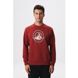 Ar-ma Erkek Bisiklet Yaka Sweatshirt Yazi Baskili Cepsiz Örme Kumaş Regular Fit%70 Pamuk%30 Polyester 30/1 Şardonlu Üç İplik K28124602901 Koyu Tuğla-KT1
