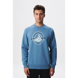 Ar-ma Erkek Bisiklet Yaka Sweatshirt Yazi Baskili Cepsiz Örme Kumaş Regular Fit%70 Pamuk%30 Polyester 30/1 Şardonlu Üç İplik K28124602901 Mavi-M2