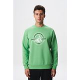 Ar-ma Erkek Bisiklet Yaka Sweatshirt Yazi Baskili Cepsiz Örme Kumaş Regular Fit%70 Pamuk%30 Polyester 30/1 Şardonlu Üç İplik K28124602901 Yeşil-Y1