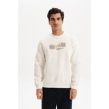 Ar-ma Erkek Bisiklet Yaka Sweatshirt Yazi Baskili Cepsiz Örme Kumaş Regular Fit%70 Pamuk%30 Polyester 30/1 Şardonlu Üç İplik K30124603002 Ekru-E1
