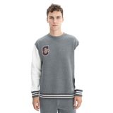 Ar-ma Erkek Bisiklet Yaka Sweatshirt Yazi Baskili Cepsiz Örme Kumaş Relax Fit%70 Pamuk%30 Polyester 30/1 Şardonlu Üç İplik K26124600701 Gri-G1