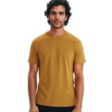 Ar-ma Erkek Bisiklet Yaka Tişört Baskisiz Basic Örme Kumaş Regular Fit%100 Pamuk 30/1 Penye Süprem Y31344408202 Hardal Sarısı-H1