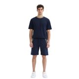Ar-ma Erkek Bisiklet Yaka Tişört Baskisiz Basic Örme Kumaş Regular Fit%100 Pamuk 30/2 Süprem Y31344448902 Lacivert-L1
