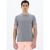 Ar-ma Erkek Bisiklet Yaka Tişört Baskisiz Basic Regular Fit Penye Full Süprem Y25344470001 - Gri-GR130
