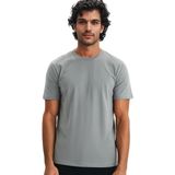 Ar-ma Erkek Bisiklet Yaka Tişört Baskisiz Basic Regular Fit Penye Süprem Y31344408002 - Gri-GR130 - XL