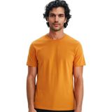 Ar-ma Erkek Bisiklet Yaka Tişört Baskisiz Basic Regular Fit Penye Süprem Y31344408002 - Turuncu - XL