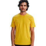 Ar-ma Erkek Bisiklet Yaka Tişört Baskisiz Basic Regular Fit Penye Süprem Y31344408202 - Sarı