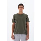 Ar-ma Erkek Bisiklet Yaka Tişört Baskisiz Basic Sol Göğüs Cepli Örme Kumaş Regular Fit%100 Pamuk 30/1 Penye Süprem Y25344404601 Haki-H1