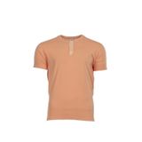 Ar-ma Erkek Bisiklet Yaka Tişört Baskisiz Basic Yaka Düğmeli Örme Kumaş Regular Fit%100 Pamuk 30/1 Penye Süprem Y0TOO7486 Pembe-P2